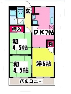 馬場マンション 102｜熊本県熊本市西区春日５丁目(賃貸マンション3DK・1階・47.00㎡)の写真 その2