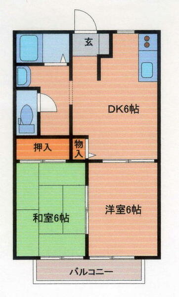 コンフォートハイツ 102｜茨城県下妻市高道祖(賃貸アパート2DK・1階・40.30㎡)の写真 その1