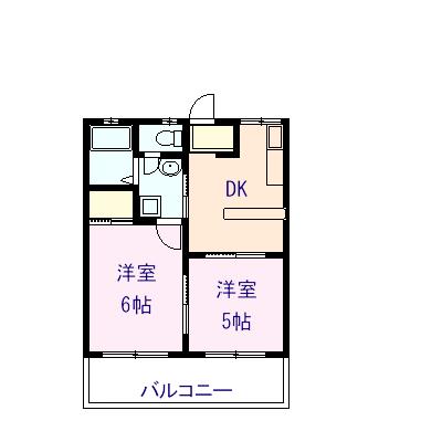 小山佐和晶ビル｜栃木県小山市城東７丁目(賃貸マンション2DK・2階・30.20㎡)の写真 その2