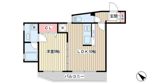 メルシー北千束ウエスト 202｜東京都大田区北千束２丁目(賃貸マンション1LDK・2階・33.84㎡)の写真 その2