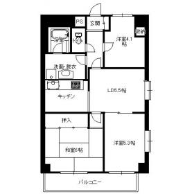 扶桑ハイツ 104｜神奈川県横須賀市二葉１丁目(賃貸マンション3DK・1階・55.46㎡)の写真 その1