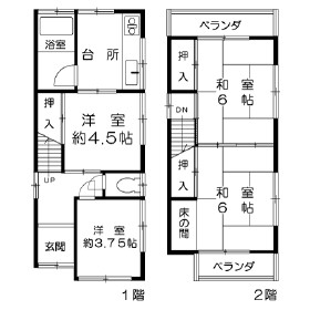 大阪府大阪市の一戸建て | 1650万円 | 4DK | 44.99m² | Akiyama house finder