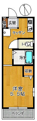 アルス大熊 202｜東京都府中市西府町４丁目(賃貸アパート1K・2階・21.11㎡)の写真 その2