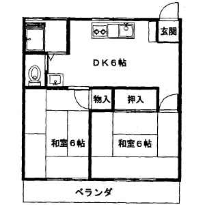 コーポ大熊 202｜埼玉県草加市柳島町(賃貸アパート2DK・1階・40.00㎡)の写真 その1