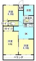 シティハイムラーク 101 ｜ 茨城県古河市鴻巣（賃貸アパート3DK・1階・48.53㎡） その1