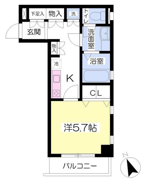 玉川台フラット 303｜東京都世田谷区玉川台２丁目(賃貸マンション1K・3階・26.75㎡)の写真 その2