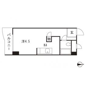 ハイムサンシャイン B512｜熊本県熊本市中央区練兵町(賃貸マンション1K・5階・22.68㎡)の写真 その1