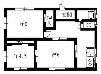 豊ハイツ｜茨城県神栖市知手中央３丁目(賃貸一戸建3DK・--・46.20㎡)の写真 その1