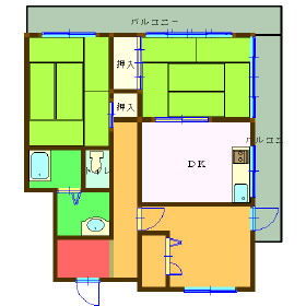 プラムハイツ 402｜熊本県熊本市中央区新町１丁目(賃貸マンション2LDK・4階・55.89㎡)の写真 その1