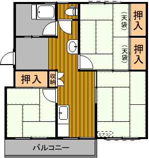 東部深沢コーポ 3F5｜福島県郡山市深沢２丁目(賃貸アパート3K・3階・52.65㎡)の写真 その1