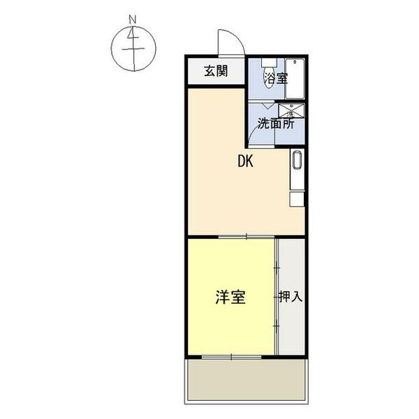 高知県高知市高須新木(賃貸マンション1DK・4階・24.75㎡)の写真 その1