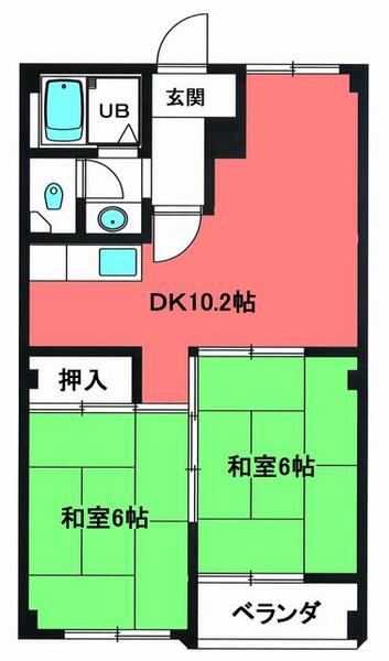 ハイツアップル 303｜東京都足立区保木間５丁目(賃貸マンション2LDK・3階・46.17㎡)の写真 その1