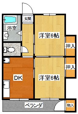 熊本県熊本市中央区本荘４丁目(賃貸マンション2DK・2階・38.00㎡)の写真 その1