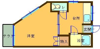 長崎県佐世保市折橋町(賃貸アパート1K・2階・20.90㎡)の写真 その2