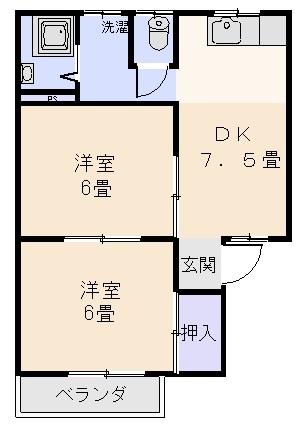 サンポプリ 202｜三重県津市津興(賃貸アパート3K・2階・40.82㎡)の写真 その1
