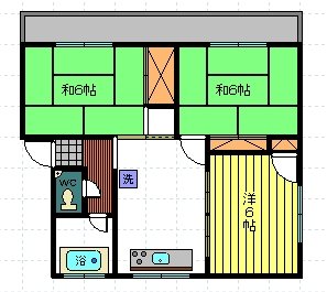 本村ビル 301｜長崎県佐世保市上町(賃貸マンション3DK・2階・51.39㎡)の写真 その2