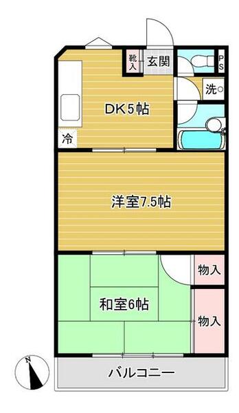 中道第２サンハイム 202｜東京都練馬区練馬４丁目(賃貸マンション2K・2階・39.50㎡)の写真 その2