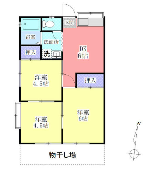 ベルハイツ１号棟 102｜埼玉県川口市大字辻(賃貸アパート3DK・1階・44.71㎡)の写真 その1