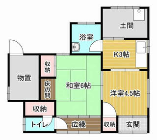ハトマークサイト 草木 福本貸家 A ２ｋの賃貸一戸建て