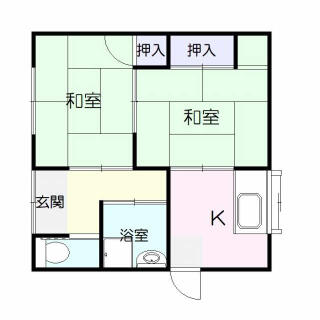 ハトマークサイト 佐藤アパート 5号 ２ｋの賃貸アパート