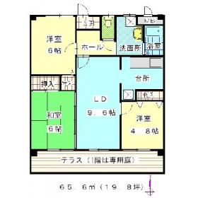愛知県稲沢市中之庄海道町(賃貸マンション3LDK・4階・65.60㎡)の写真 その1