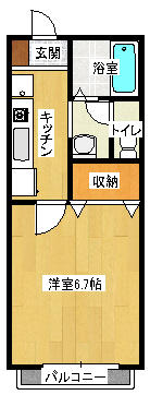クローバーハイム 103｜東京都小金井市東町３丁目(賃貸アパート1K・1階・23.50㎡)の写真 その2