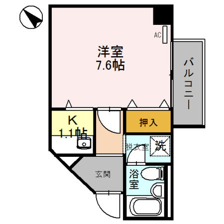 大阪府箕面市箕面４丁目(賃貸マンション1K・2階・24.36㎡)の写真 その2