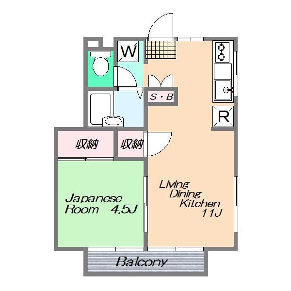 二子ハイツ 203｜神奈川県川崎市高津区諏訪１丁目(賃貸アパート1LDK・2階・32.20㎡)の写真 その2