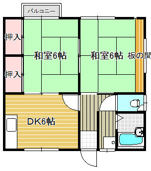 ハイツ小文字201の間取り