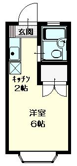 オダハイツ 209｜神奈川県中郡二宮町二宮(賃貸アパート1R・2階・17.35㎡)の写真 その2