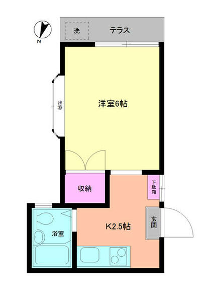 ハイツスズキ 1-A｜神奈川県横浜市神奈川区松ケ丘(賃貸アパート1K・1階・19.47㎡)の写真 その2