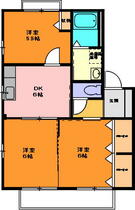 ヒルズハウス 1f ｜ 愛知県豊橋市富士見台４丁目（賃貸アパート3DK・1階・53.00㎡） その1