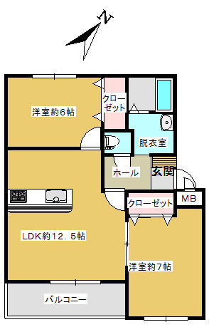 サンモールタニグチ C-5｜宮崎県串間市東町(賃貸マンション2LDK・3階・58.92㎡)の写真 その2
