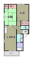 山口県下関市長府逢坂町（賃貸アパート2LDK・2階・50.40㎡） その1