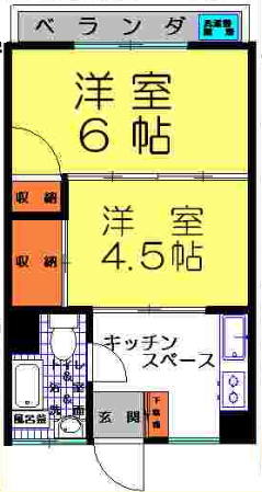 東京都日野市多摩平３丁目(賃貸マンション2K・3階・33.47㎡)の写真 その1