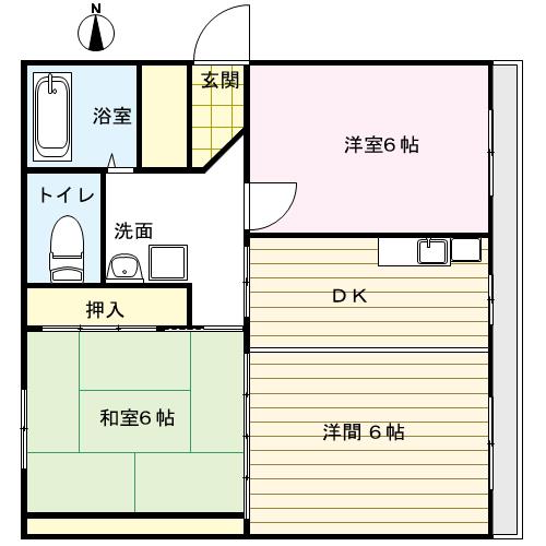 サウスステーション 203｜静岡県掛川市南２丁目(賃貸マンション2LDK・2階・54.09㎡)の写真 その2