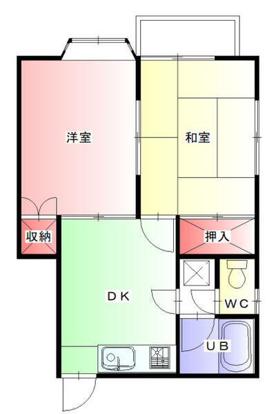 コーポクロサキ 203｜千葉県八街市八街に(賃貸アパート2DK・2階・34.70㎡)の写真 その2
