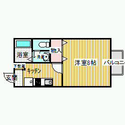 マスエハウス 206｜新潟県新潟市西区小新(賃貸アパート1K・2階・26.93㎡)の写真 その1