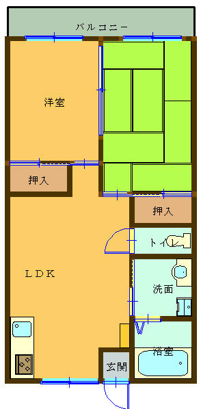 高浜ＢＬＤ．Ⅱ 301｜兵庫県姫路市広畑区高浜町３丁目(賃貸マンション2LDK・3階・54.00㎡)の写真 その2