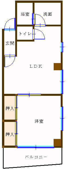 キオン第１ビル 405｜石川県加賀市山代温泉幸町(賃貸マンション1LDK・4階・31.10㎡)の写真 その2