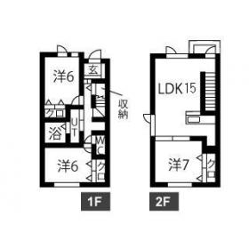 [テラスハウス] 北海道札幌市北区新琴似四条３丁目 の賃貸【北海道 / 札幌市北区】の間取り