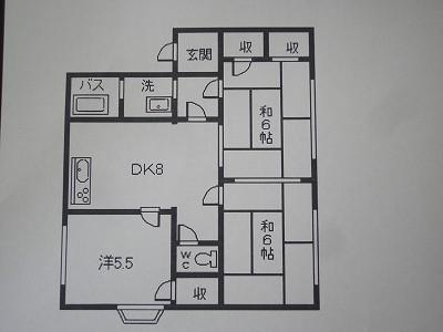 熊本県熊本市南区野口４丁目(賃貸アパート3DK・1階・54.70㎡)の写真 その1