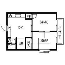 大森台ガーデンプレイスＢ棟 103 ｜ 千葉県千葉市中央区大森町（賃貸アパート2DK・1階・41.40㎡） その1