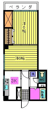 恒徳汽船ビル 405｜長崎県佐世保市湊町(賃貸マンション2K・4階・38.09㎡)の写真 その1