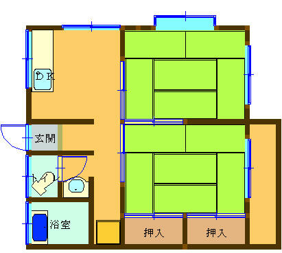 長崎県佐世保市日宇町(賃貸アパート2DK・2階・41.32㎡)の写真 その2