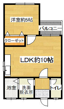 リフレ 203｜福岡県大牟田市大字手鎌(賃貸アパート1LDK・2階・36.77㎡)の写真 その2