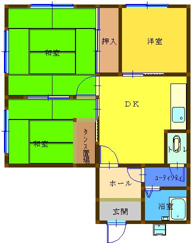 高知県宿毛市貝塚(賃貸アパート3DK・2階・56.30㎡)の写真 その1