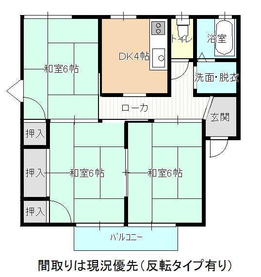 ガーデンハイツ｜山形県山形市城西町４丁目(賃貸アパート3K・2階・52.00㎡)の写真 その1