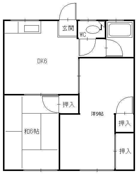 コーポ三和｜大分県大分市大字羽屋(賃貸アパート2DK・2階・45.00㎡)の写真 その1