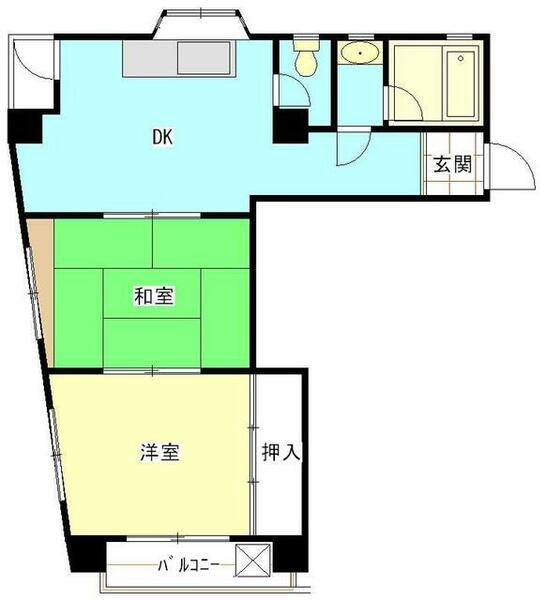 静岡県伊東市銀座元町(賃貸マンション2DK・2階・40.00㎡)の写真 その1